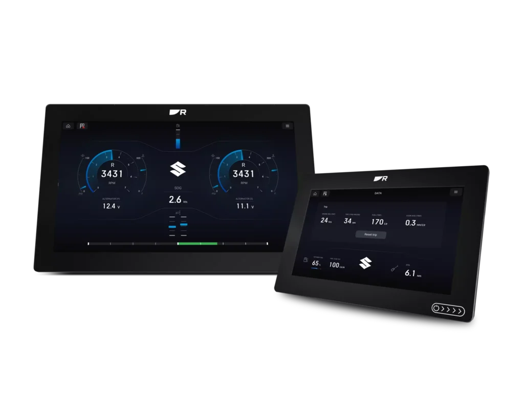 Raymarine axiom Suzuki engine data display
